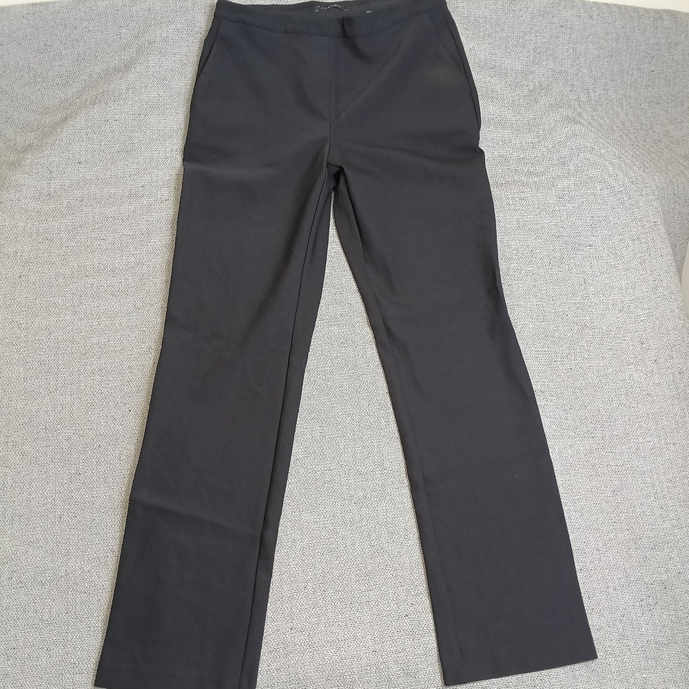 T Tahari Dress Pants Womens M Black Excellent Stretch Pull On Straight Leg